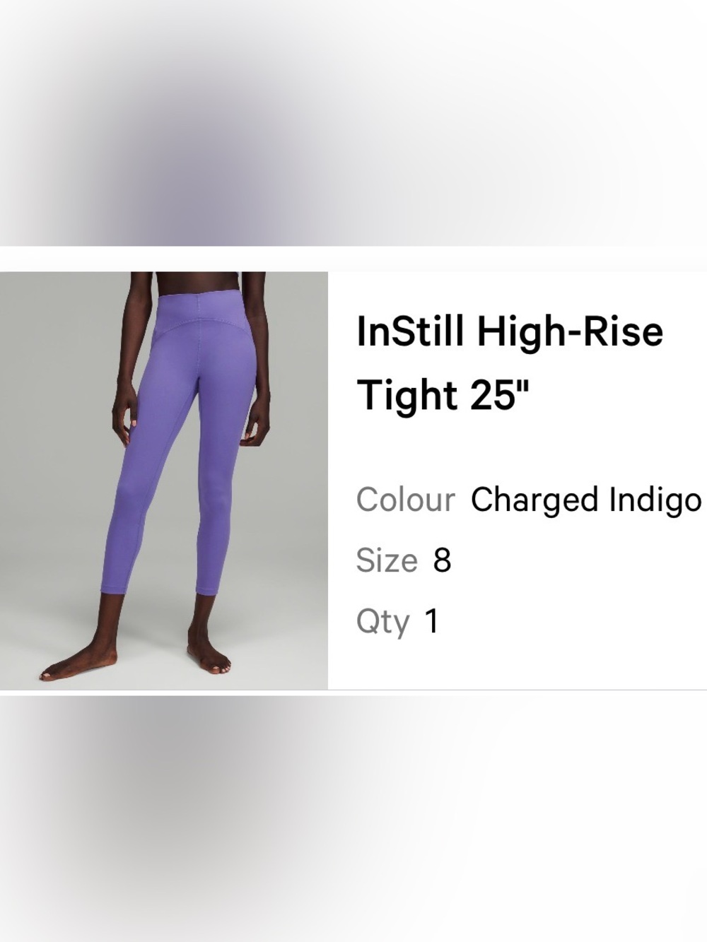 Lululemon Instill High Rise Tight 25” - Charged Indigo